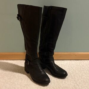 Gayge Black Knee-High Women's Boots